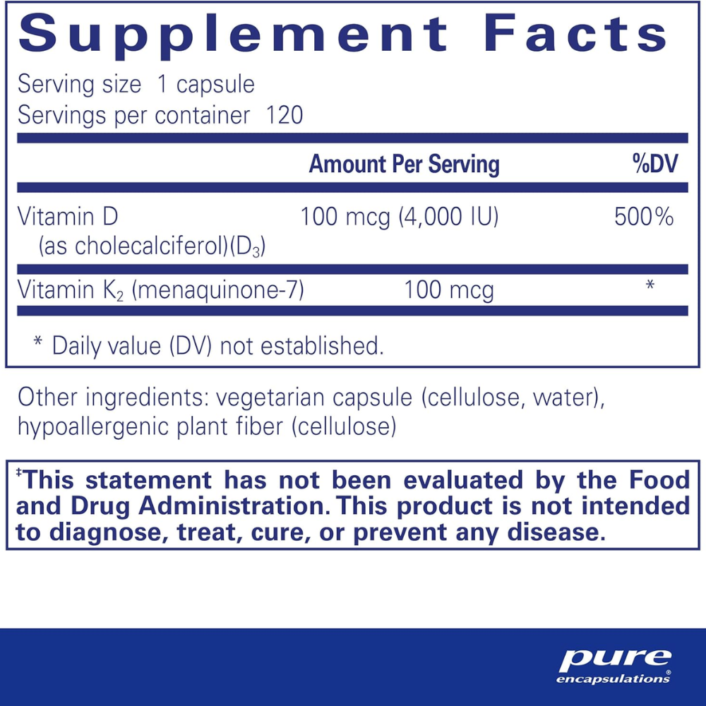 Vitamin D + K 4,000 I.U.